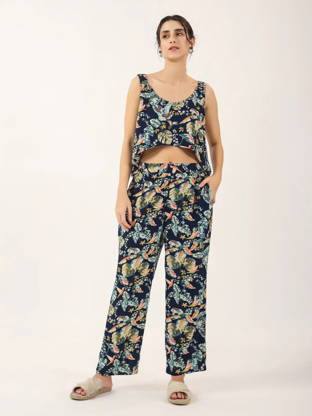 MULTI COLOUR Cotton Night SUIT - SanskrutiHomes 