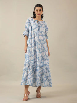 Women Pure Cotton Night Dress - SanskrutiHomes 