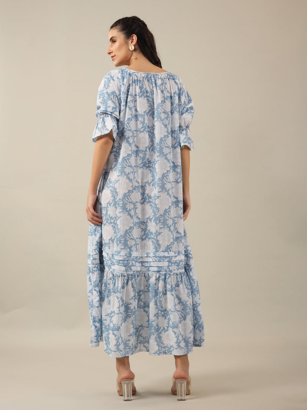 Women Pure Cotton Night Dress - SanskrutiHomes 