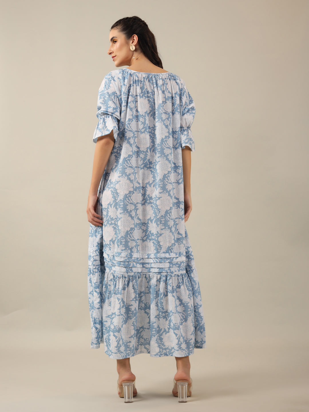 Women Pure Cotton Night Dress - SanskrutiHomes 