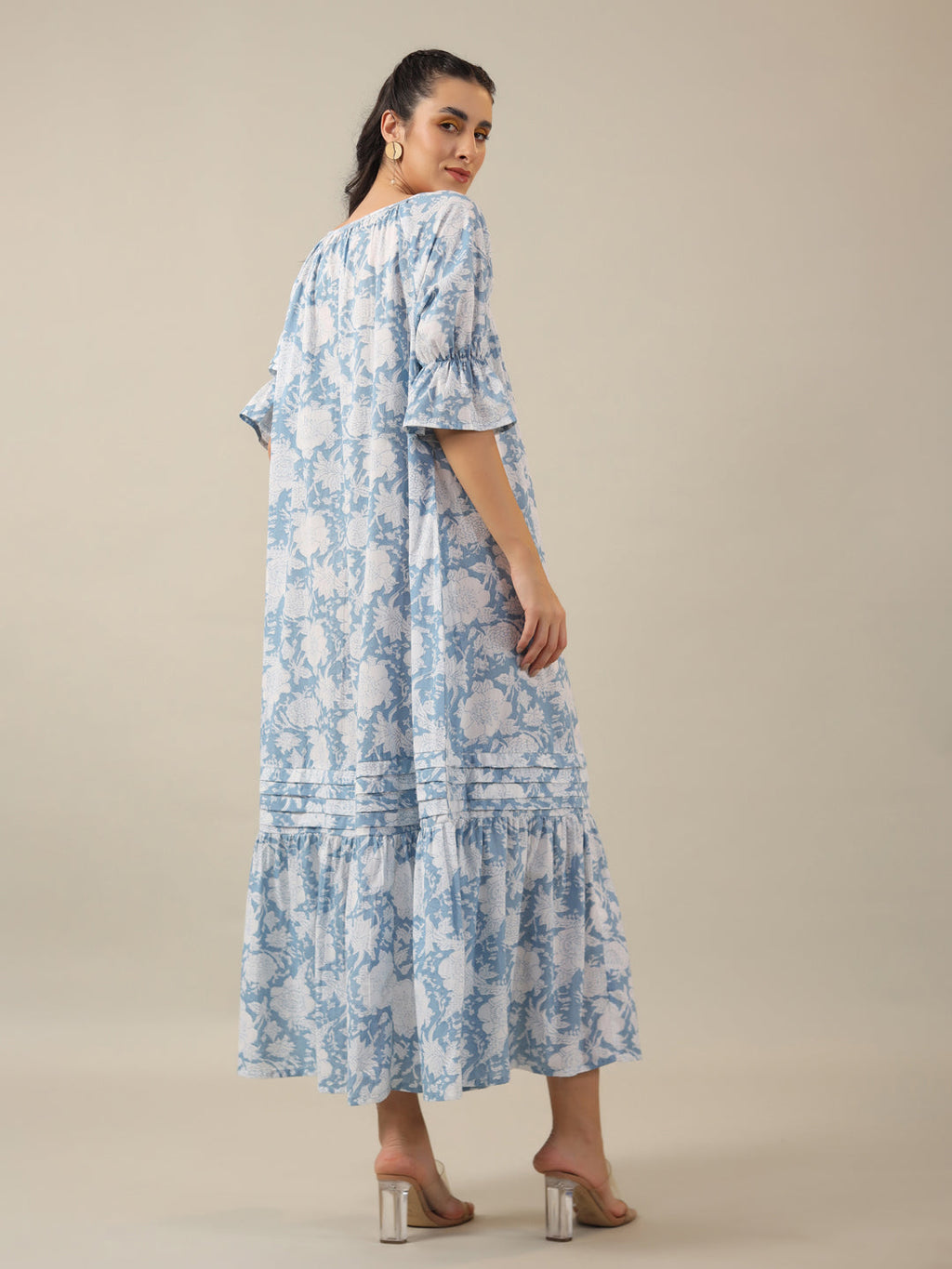 Women Pure Cotton Night Dress - SanskrutiHomes 