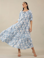 Women Pure Cotton Night Dress - SanskrutiHomes 