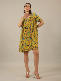 Women Pure Cotton Night Dress - SanskrutiHomes 