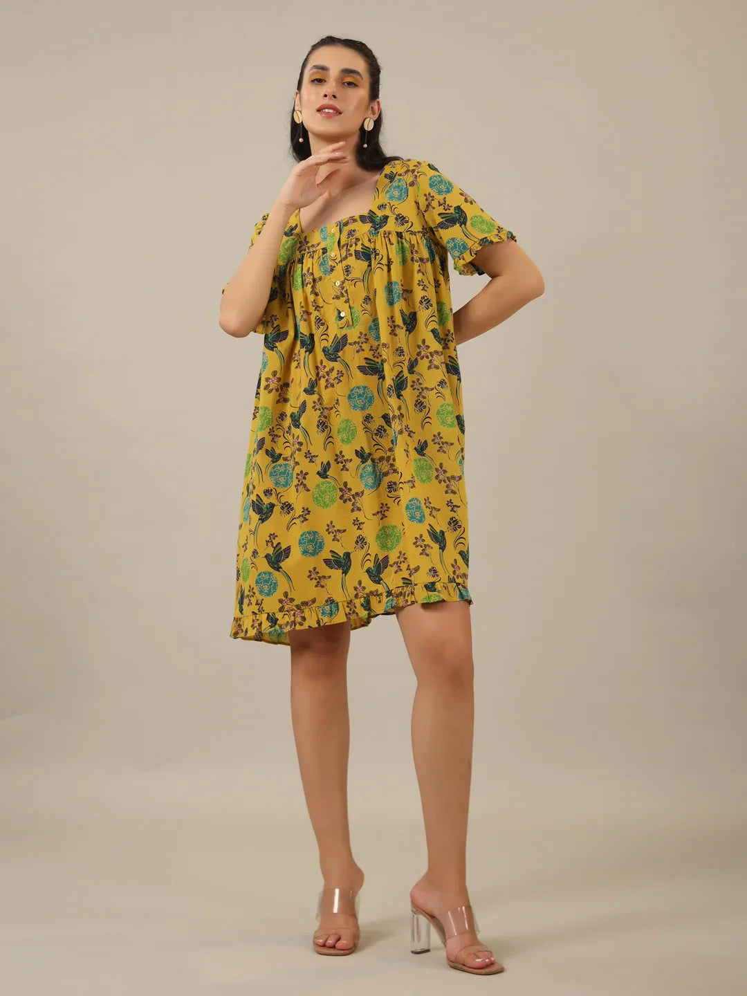 Women Pure Cotton Night Dress - SanskrutiHomes 