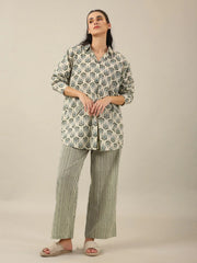 Duo Print loose fit Loungewear Set - SanskrutiHomes 