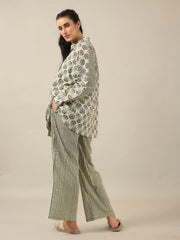 Duo Print loose fit Loungewear Set - SanskrutiHomes 