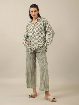 Duo Print loose fit Loungewear Set - SanskrutiHomes 