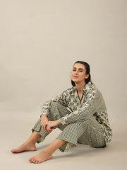 Duo Print loose fit Loungewear Set - SanskrutiHomes 
