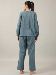 Brown Cotton Courdroy Co-Ords Set With Skirt