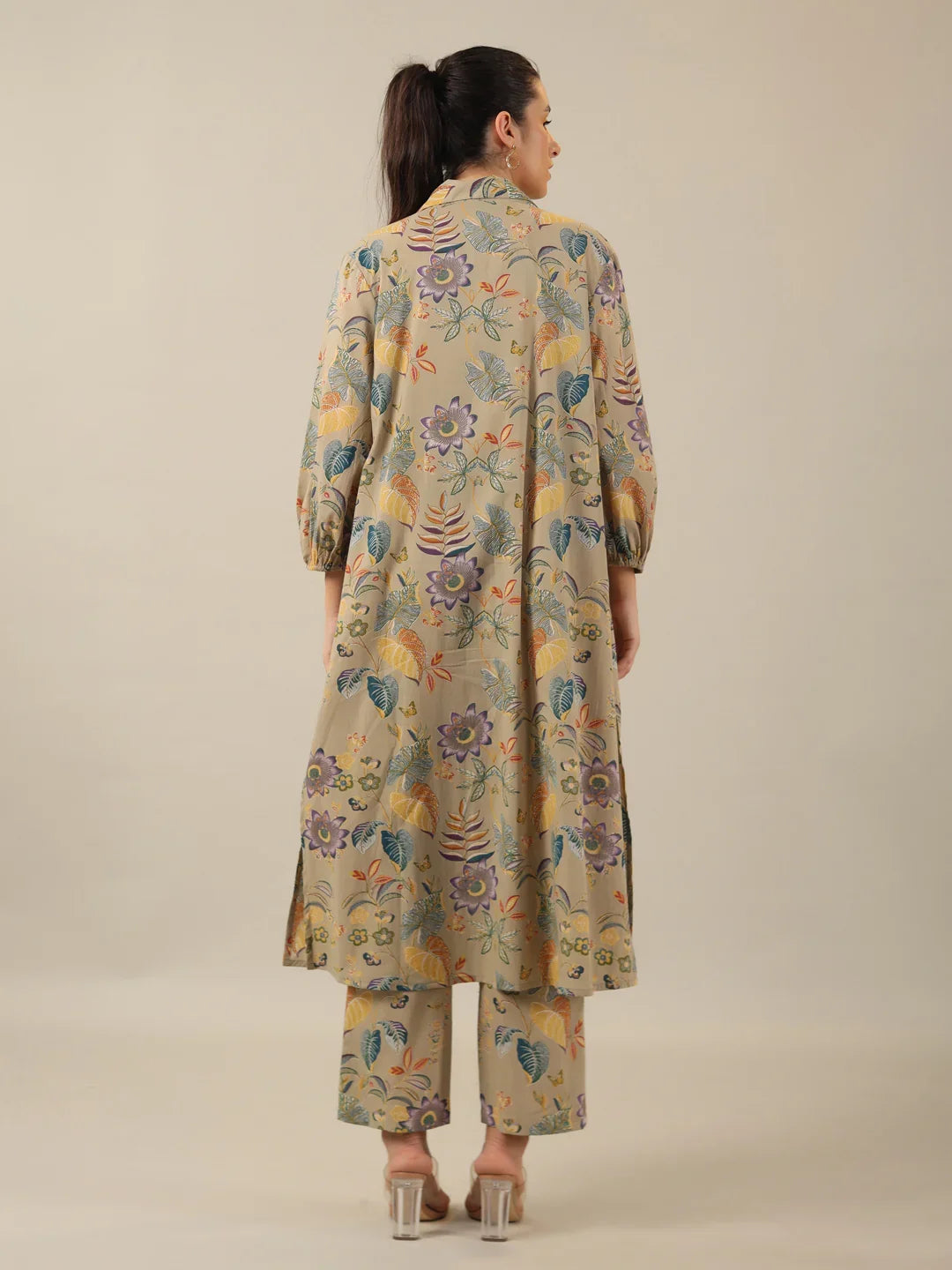 Collared 3 peice Co-ord set - SanskrutiHomes 