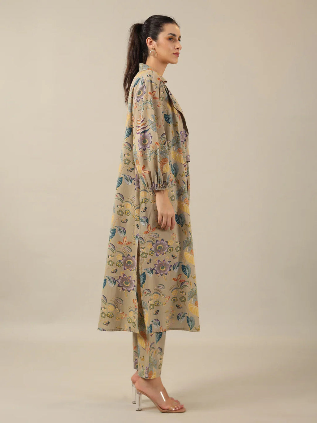 Collared 3 peice Co-ord set - SanskrutiHomes 