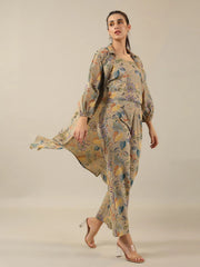 Collared 3 peice Co-ord set - SanskrutiHomes 