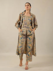 Collared 3 peice Co-ord set - SanskrutiHomes 
