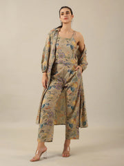 Collared 3 peice Co-ord set - SanskrutiHomes 