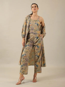 Collared 3 peice Co-ord set - SanskrutiHomes 