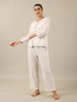WHITE DAISY Cotton Night SUIT - SanskrutiHomes 