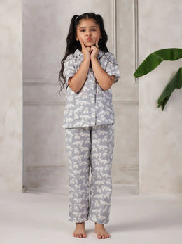 Pure Cotton Printed Night Suit Set for Kids - SanskrutiHomes 