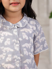 Pure Cotton Printed Night Suit Set for Kids - SanskrutiHomes 