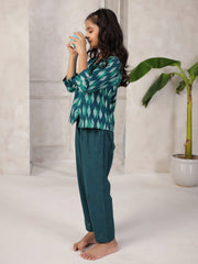 Cotton Printed Night Suit Set For Kids