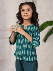 Cotton Printed Night Suit Set For Kids