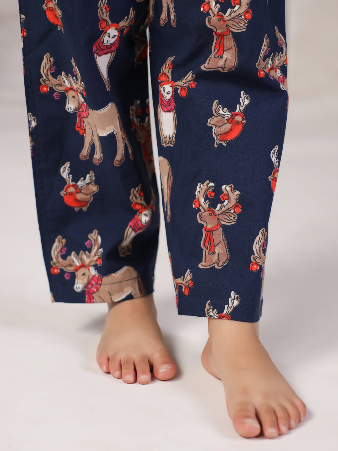 Blue Printed Cotton Night Suit for Kids - SanskrutiHomes 