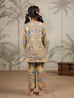 Brown Printed Cotton Night Suit for Kids - SanskrutiHomes 