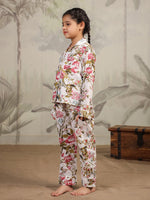 Multicolor Flower Printed Cotton Night Suit Set - SanskrutiHomes 