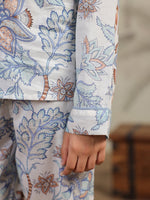 Cotton Floral Printed Night Suit Set for Kids - SanskrutiHomes 