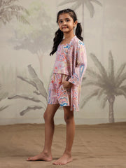 Set of 3 Floral Cotton Night Suit for Kids - SanskrutiHomes 