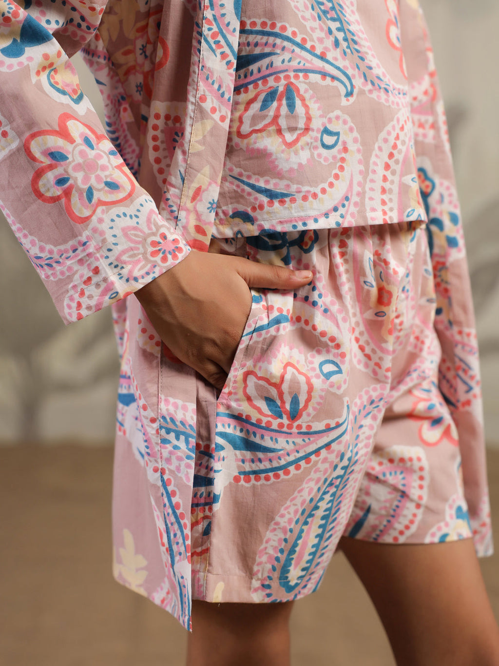 Set of 3 Floral Cotton Night Suit for Kids - SanskrutiHomes 