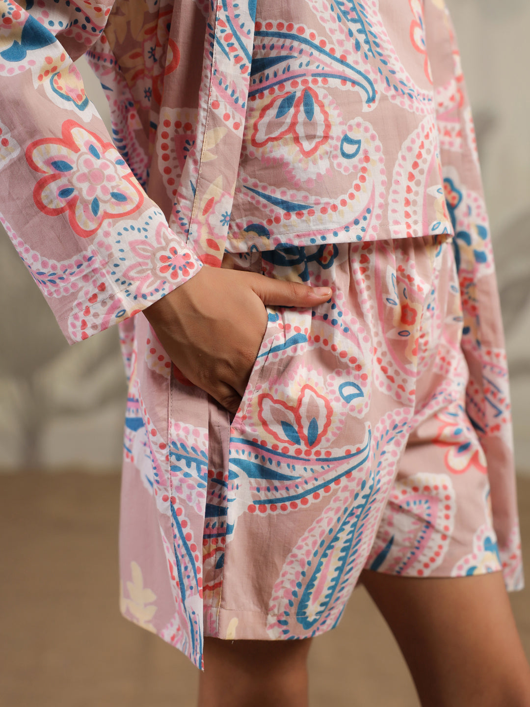 Set of 3 Floral Cotton Night Suit for Kids - SanskrutiHomes 