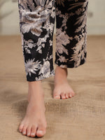 Floral Printed Cotton Kaftan Night Suit for Kids - SanskrutiHomes 