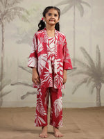 Set of 3 Floral Cotton Night Suit for Kids - SanskrutiHomes 