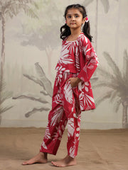 Set of 3 Floral Cotton Night Suit for Kids - SanskrutiHomes 