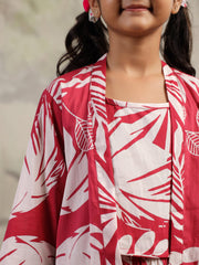 Set of 3 Floral Cotton Night Suit for Kids - SanskrutiHomes 