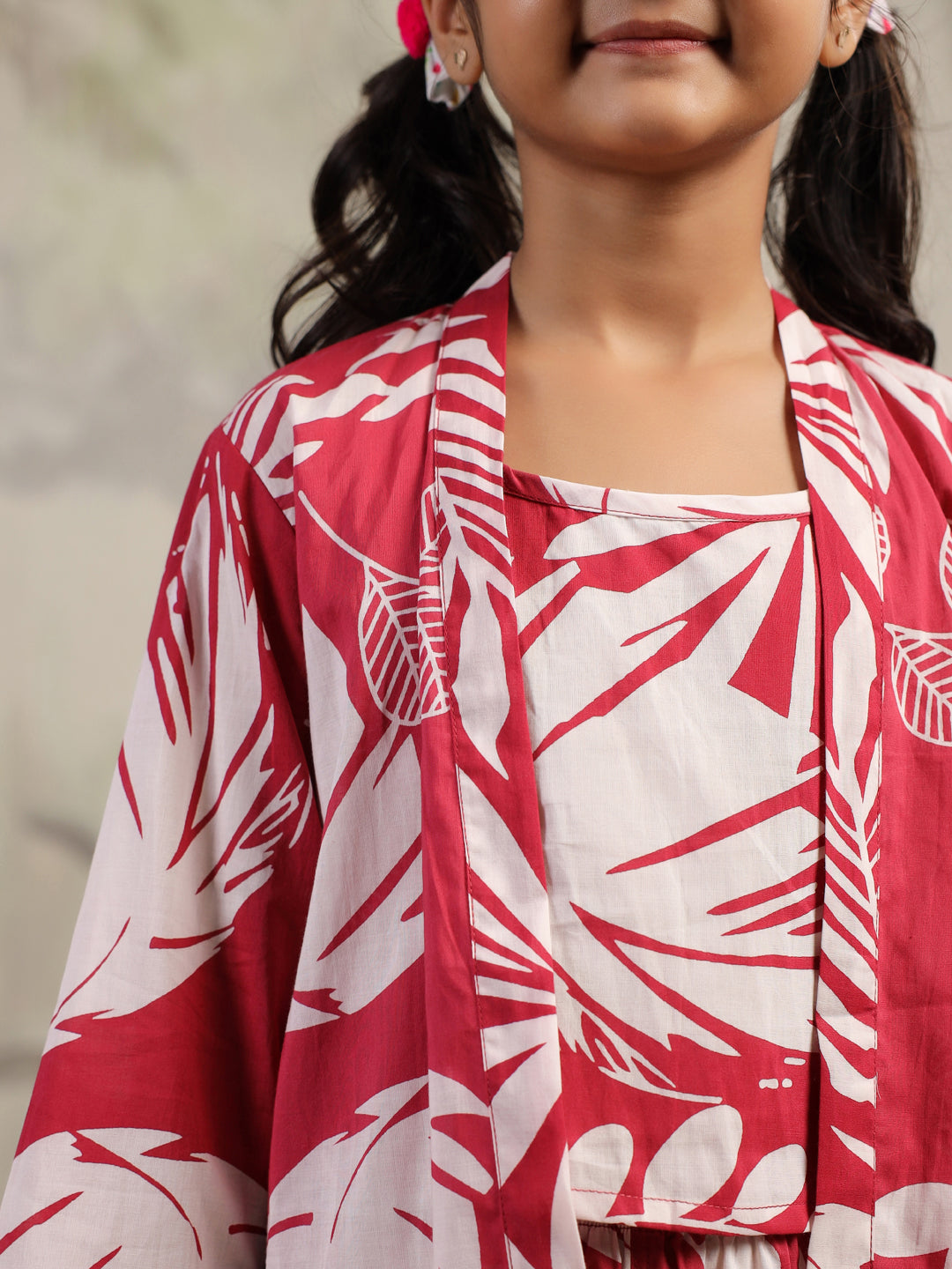 Set of 3 Floral Cotton Night Suit for Kids - SanskrutiHomes 