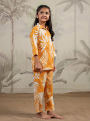 Floral Printed Cotton Night Suit Set for Kids - SanskrutiHomes 