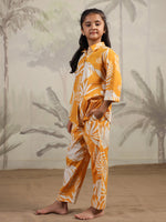 Floral Printed Cotton Night Suit Set for Kids - SanskrutiHomes 