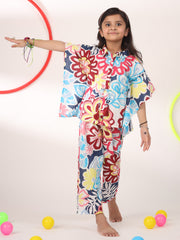 Multicolour Printed Pure Cotton Pyjama Night Suit For Kids