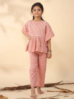 Kids Pure Cotton Rust Colour Printed Night suits - SanskrutiHomes 