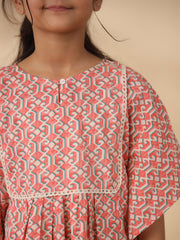 Kids Pure Cotton Rust Colour Printed Night suits - SanskrutiHomes 