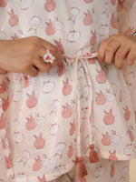 Rabbit Printed Cotton Night Suit for Kids - SanskrutiHomes 