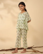 Panda Printed Cotton Night Suit for Kids - SanskrutiHomes 