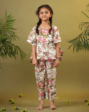 Kids Pure Cotton Multi Colour Printed Night suits - SanskrutiHomes 