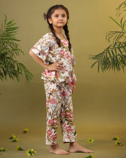 Kids Pure Cotton Multi Colour Printed Night suits - SanskrutiHomes 