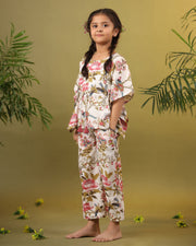 Kids Pure Cotton Multi Colour Printed Night suits - SanskrutiHomes 