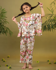 Kids Pure Cotton Multi Colour Printed Night suits - SanskrutiHomes 