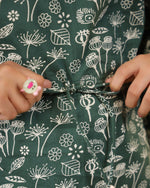 Kids Pure Cotton Green Colour Printed Night suits - SanskrutiHomes 