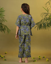Kids Pure Cotton Green Colour Printed Night Suits