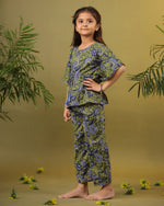 Kids Pure Cotton Green Colour Printed Night suits - SanskrutiHomes 